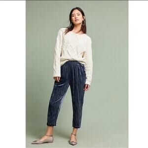 Sleeping on Snow | Anthropologie cream plush knit pullover sweater XSP